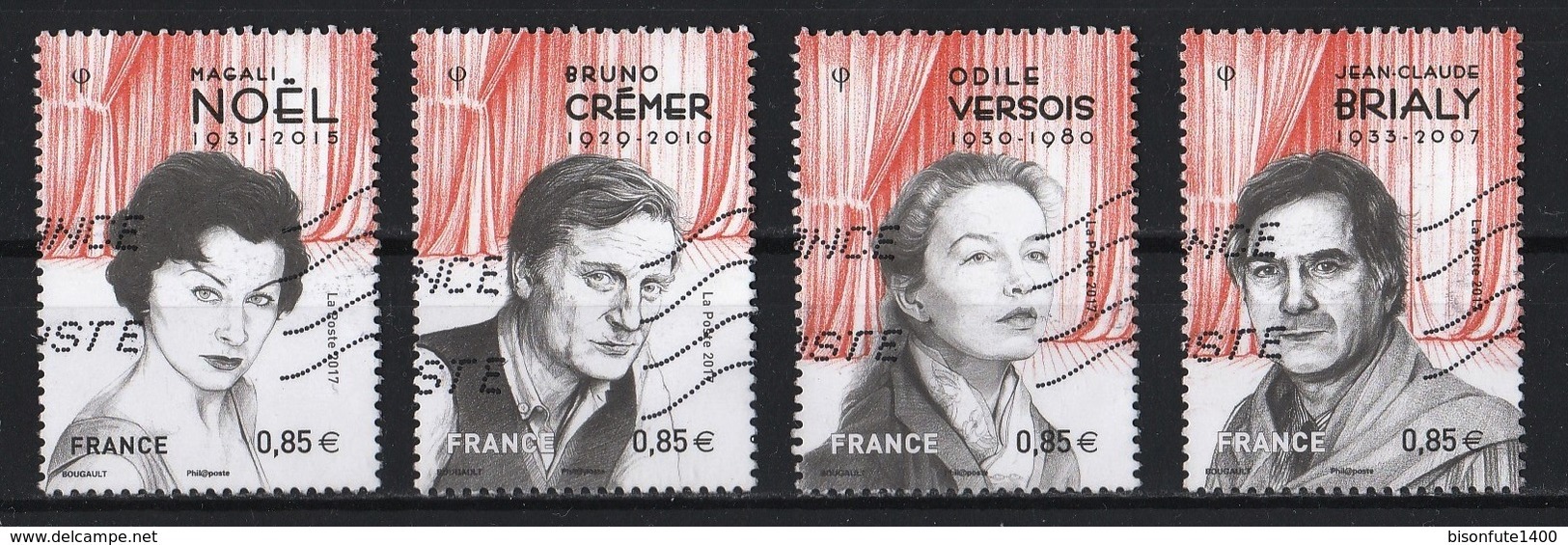 France 2017 : Timbres Yvert & Tellier N° 5174 - 5175 - 5176 Et 5177 Avec Oblit. Mécaniques. - Gebraucht