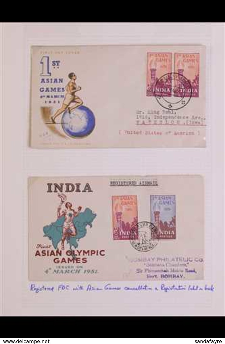 SPORT 1951-1996 Very Fine Collection Of India Stamps & Covers On Album Pages Featuring SPORT. Never Hinged Mint Stamps ( - Unclassified