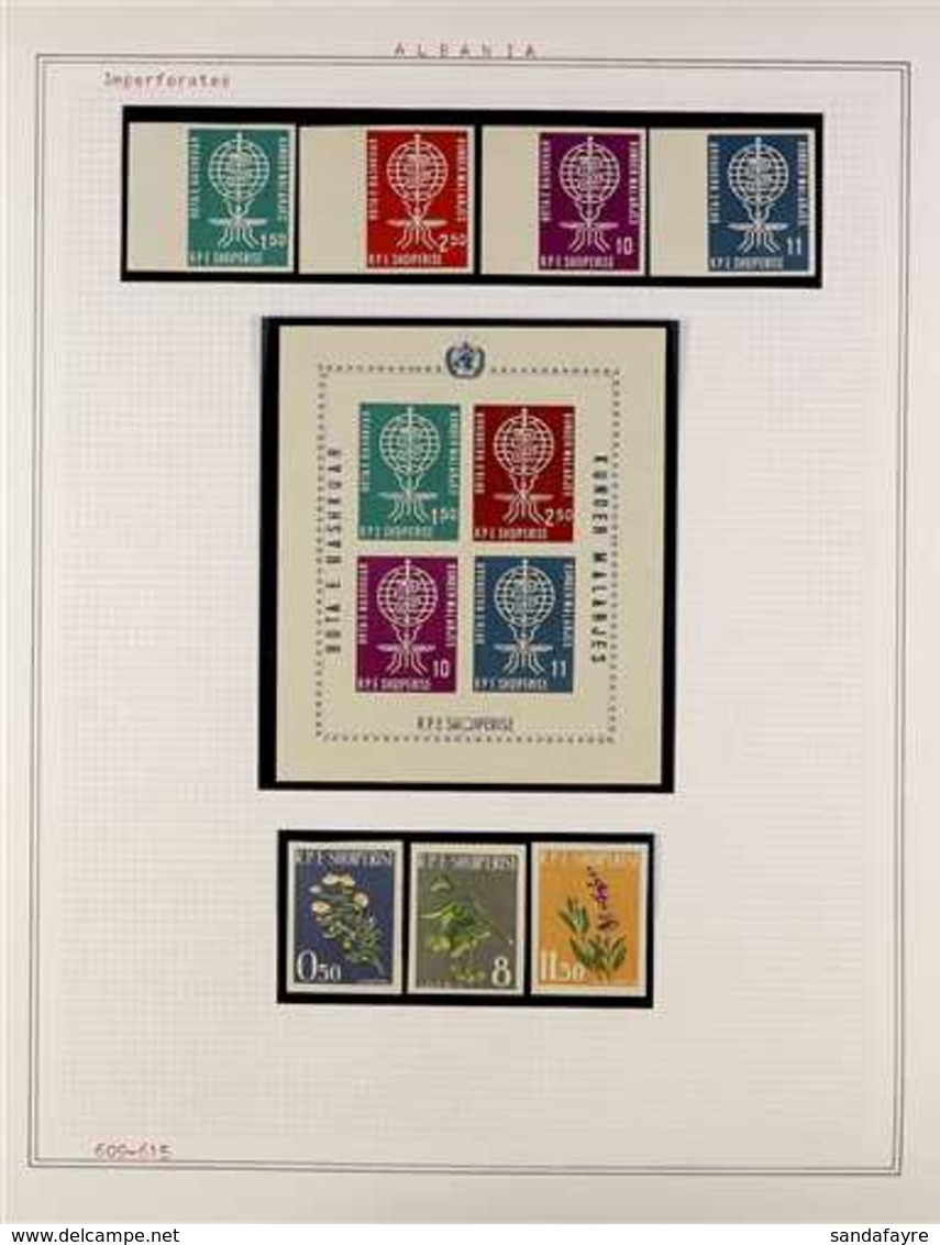 1962- 1965 NHM IMPERFORATE COLLECTION. A Lovely Collection Of Never Hinged Mint Sets & Associated Miniature Sheets Prese - Albania