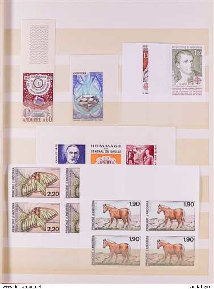 FRENCH - NEVER HINGED MINT IMPERF SELECTION Fine Mint Range In Stock Book From 1965 ITU Cent, 1968 Frescoes, 1978 Virgin - Other & Unclassified