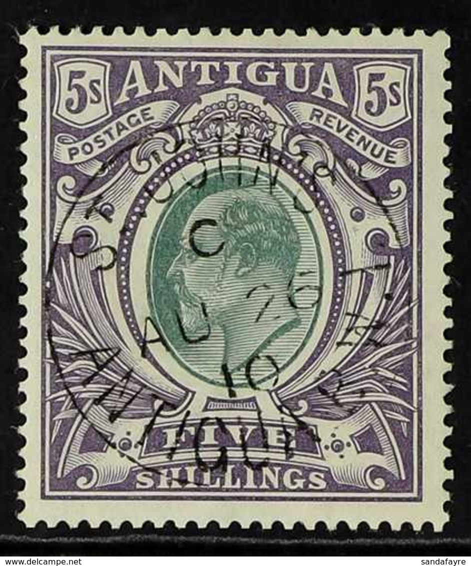 1903 5s Grey Green And Violet, On Ordinary Paper, Ed VII, SG 40, Superb Used With Light Central Cds Cancel. For More Ima - Other & Unclassified