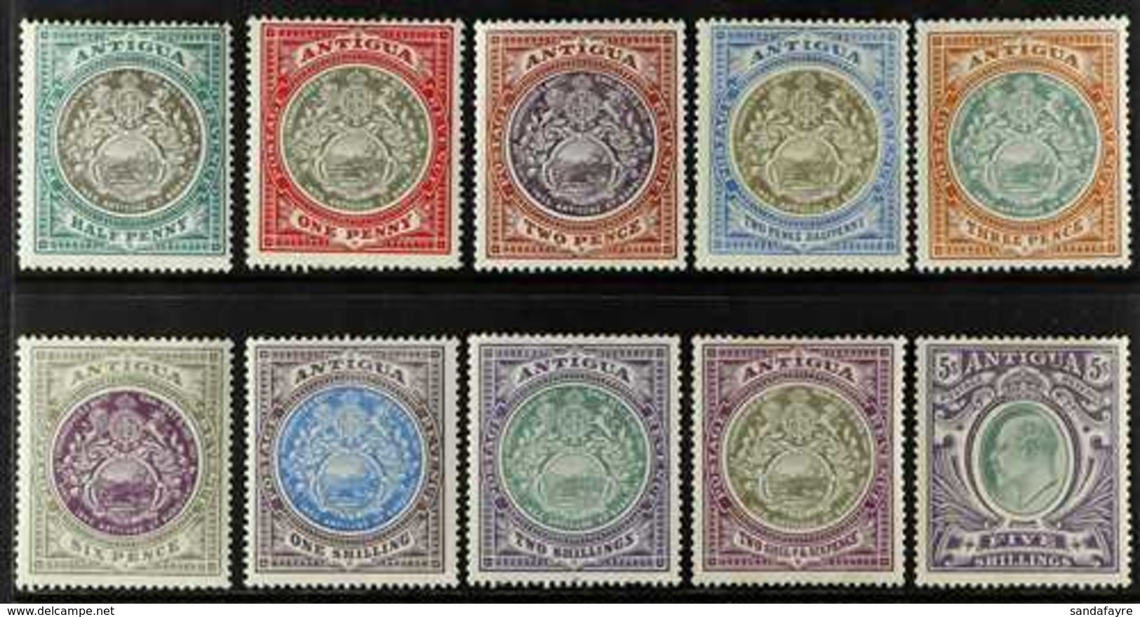 1903-07 "Arms & Portrait" Crown CC Wmk Complete Definitive Set, SG 31/40, Fine Mint With Vibrant Colours. (10 Stamps) Fo - Other & Unclassified