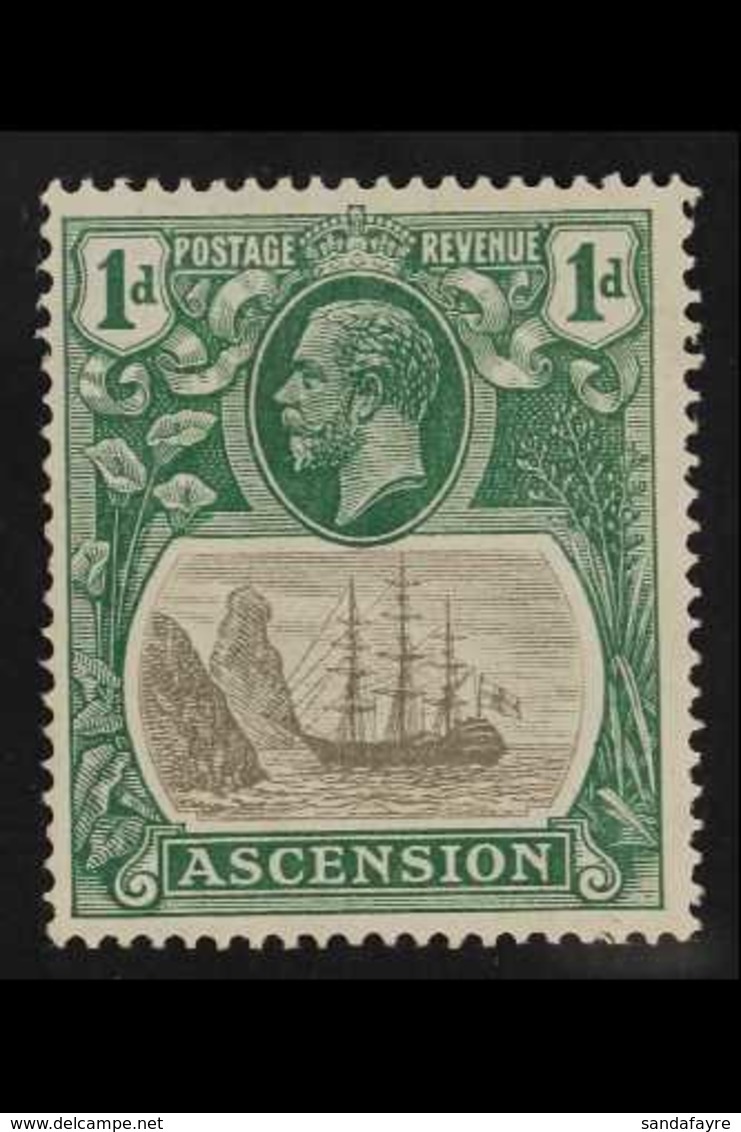 1924 1d Grey Black And Bright Blue-green, SG 11d, Very Fine Mint With Vibrant Colour. For More Images, Please Visit Http - Ascension