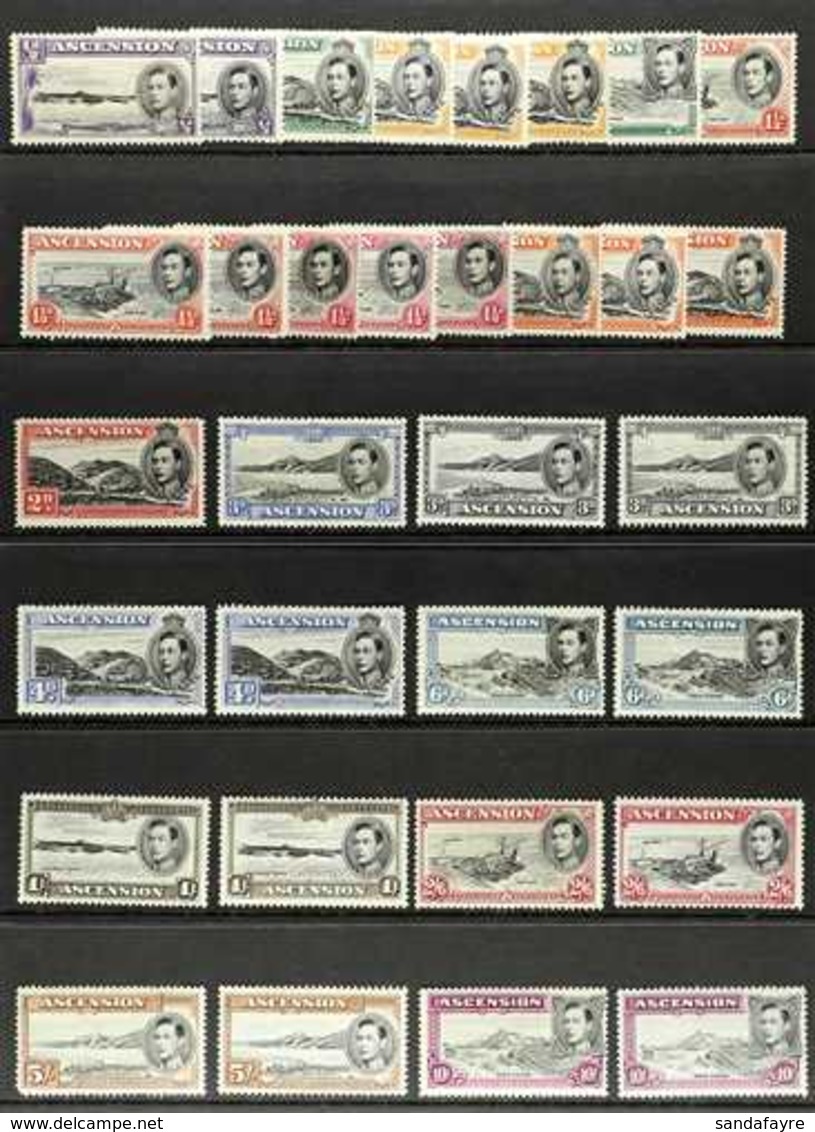 1938-53 King George VI Definitive Set COMPLETE With All Original 1938 Printings Plus All Of The Additional Listed Perf A - Ascension