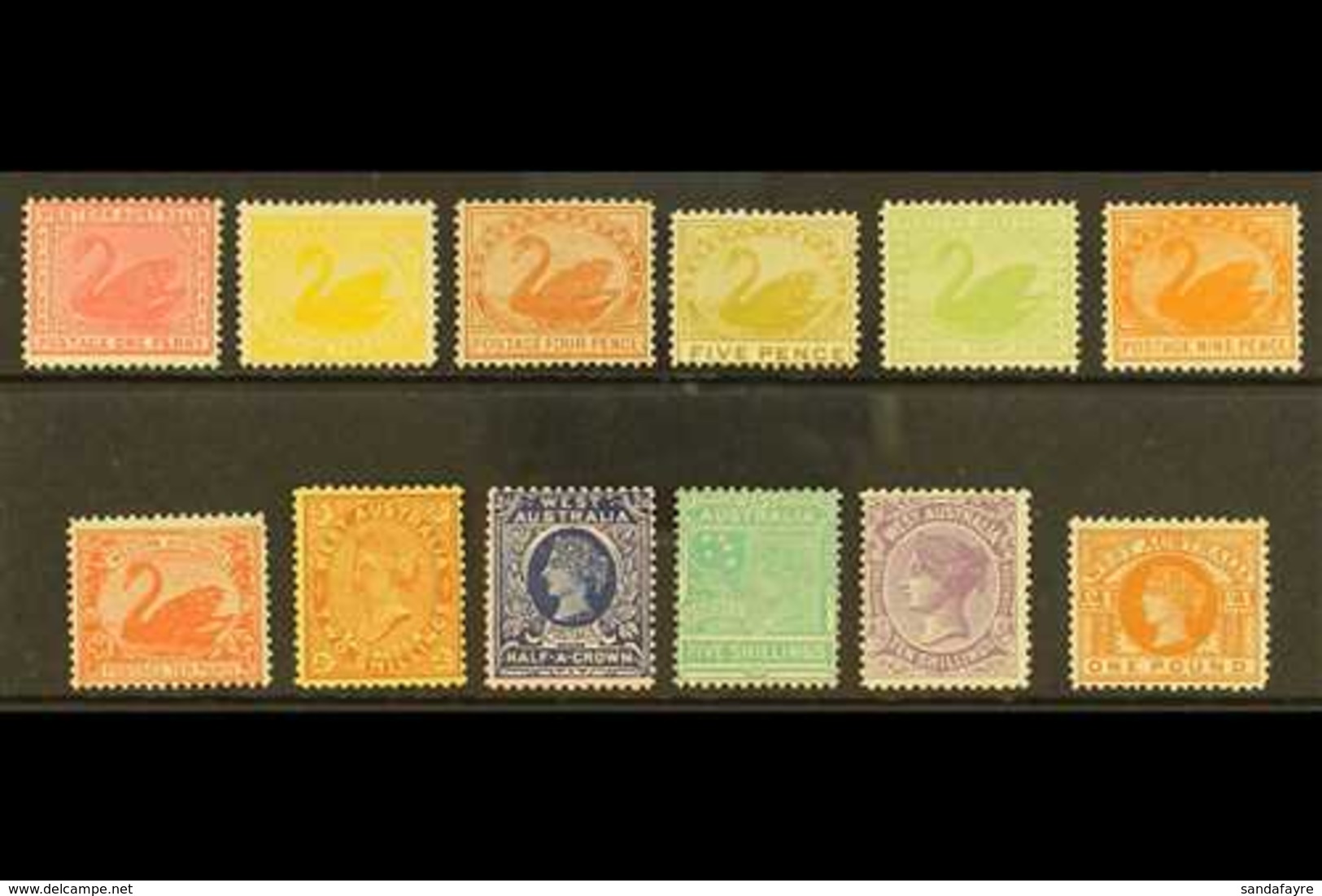 WESTERN AUSTRALIA 1902-11 Perf 12½ Complete Set, SG 117/28, Fine Mint, Very Fresh & Attractive. (12 Stamps) For More Ima - Other & Unclassified