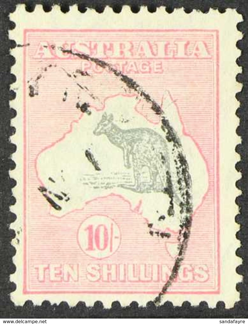 1931-36 10s Grey & Pink Kangaroo, SG 136, Cds Used, Centred To Lower Left. For More Images, Please Visit Http://www.sand - Other & Unclassified