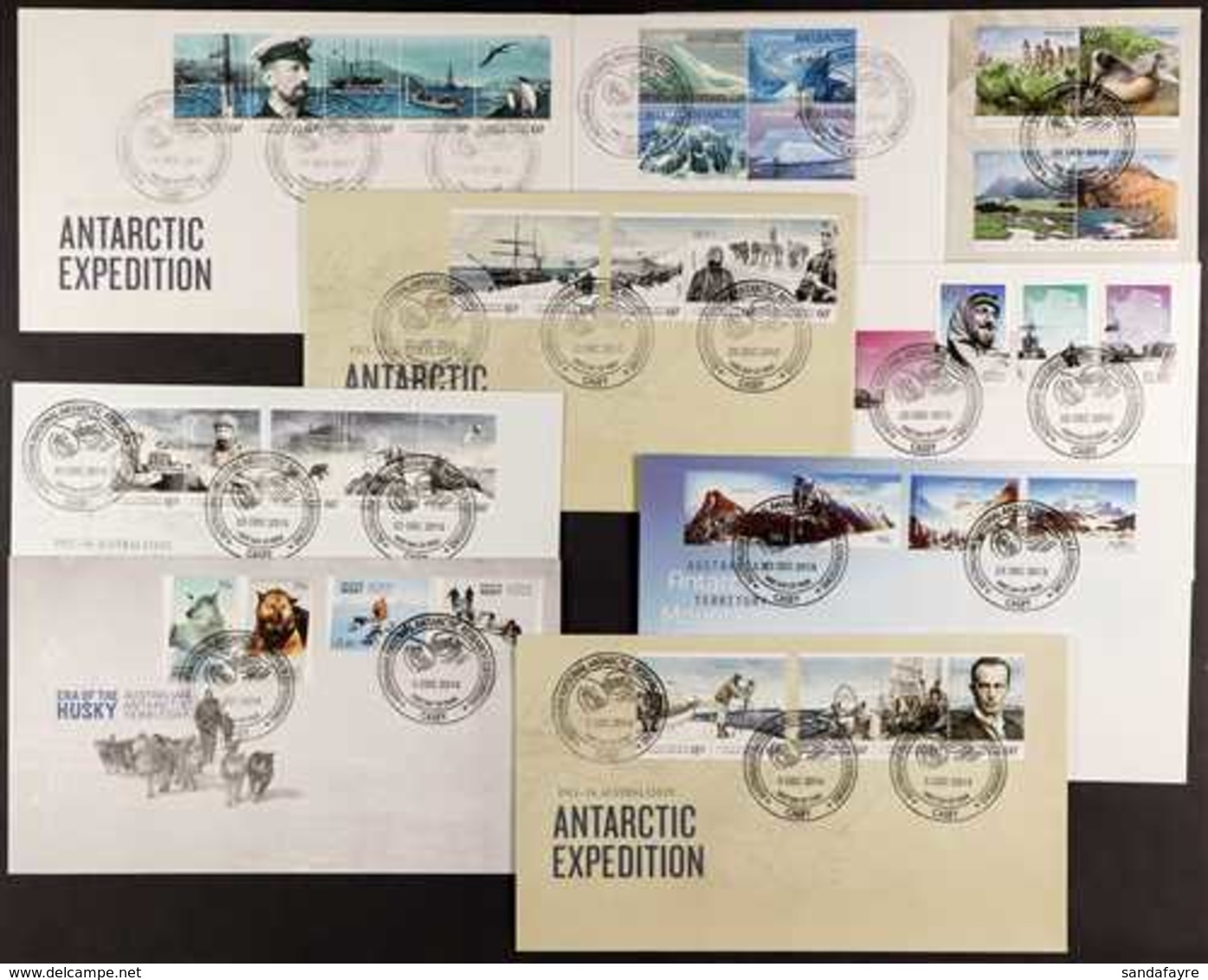 2010-2014 ILLUSTRATED FIRST DAY COVERS Bearing All Different Complete Sets cancelled By Special "CASEY" First Day Of Iss - Other & Unclassified