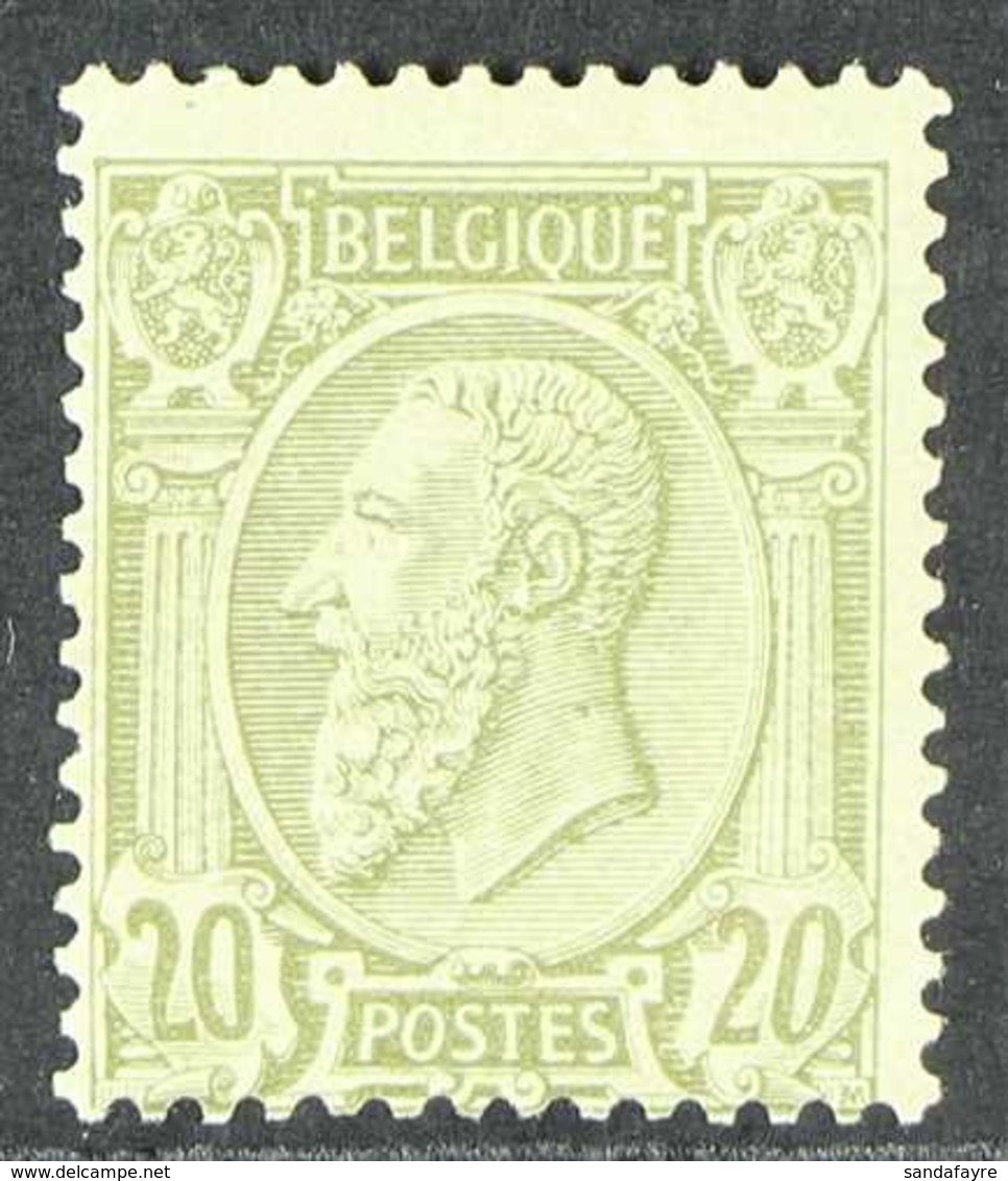 1884-86 20c Olive-green On Greenish King (Michel 43, SG 72, COB 47), Fine Mint, Centred To Lower Left, Fresh, Cat £325.  - Other & Unclassified