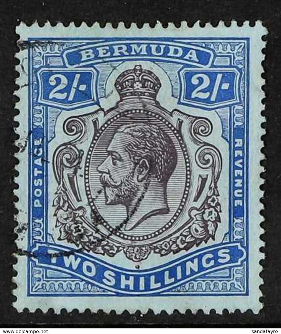 REVERSED WATERMARK RARITY 1918-22 KGV 2s Purple And Blue/blue With Multiple Crown CA Watermark REVERSED, SG 51bx, Very F - Bermuda