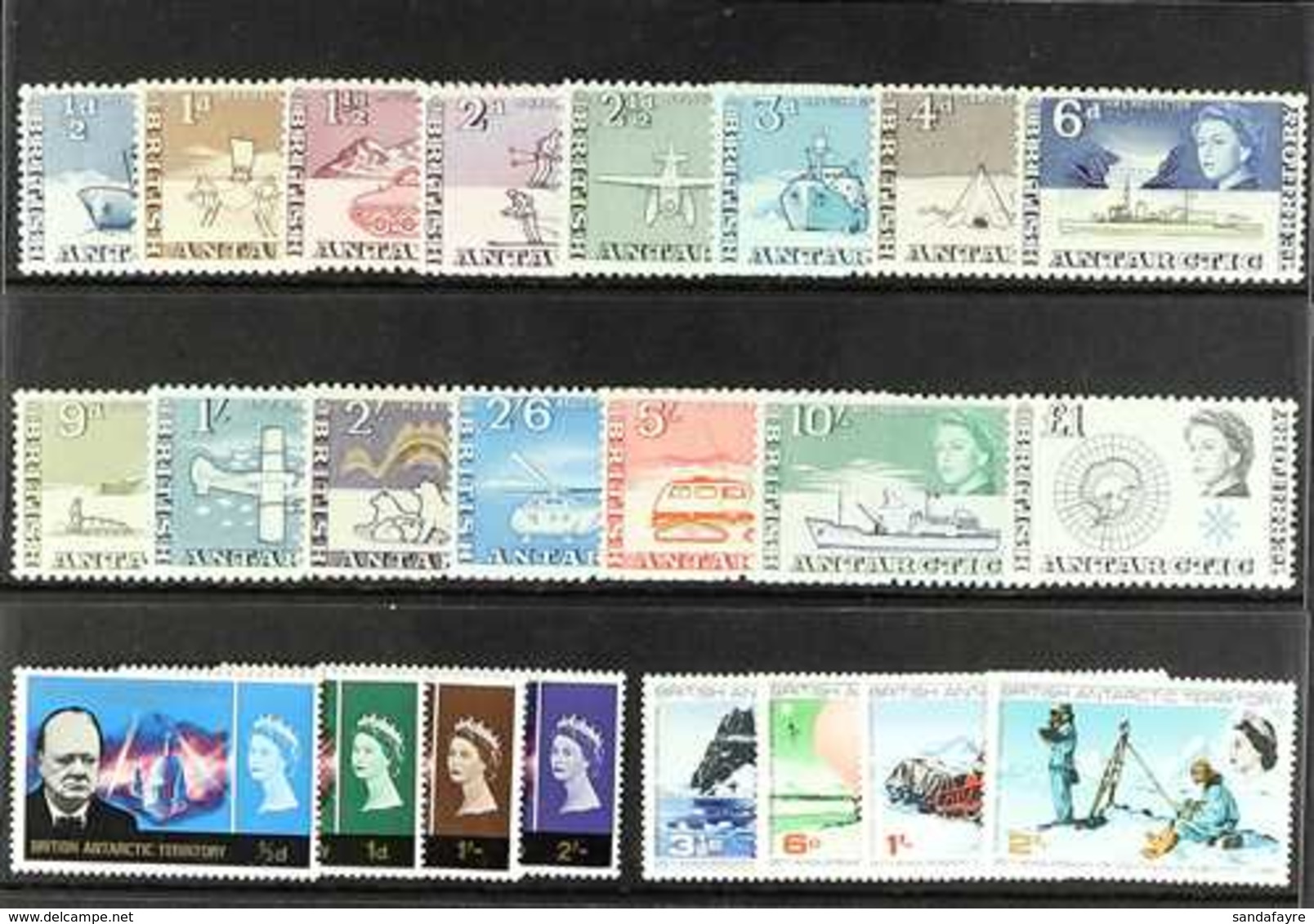 1963-69 NHM COLLECTION Presented On A Stock Card That Includes The 1963-69 Definitive Set (SG 1/15), 1966 Churchill Set  - Other & Unclassified