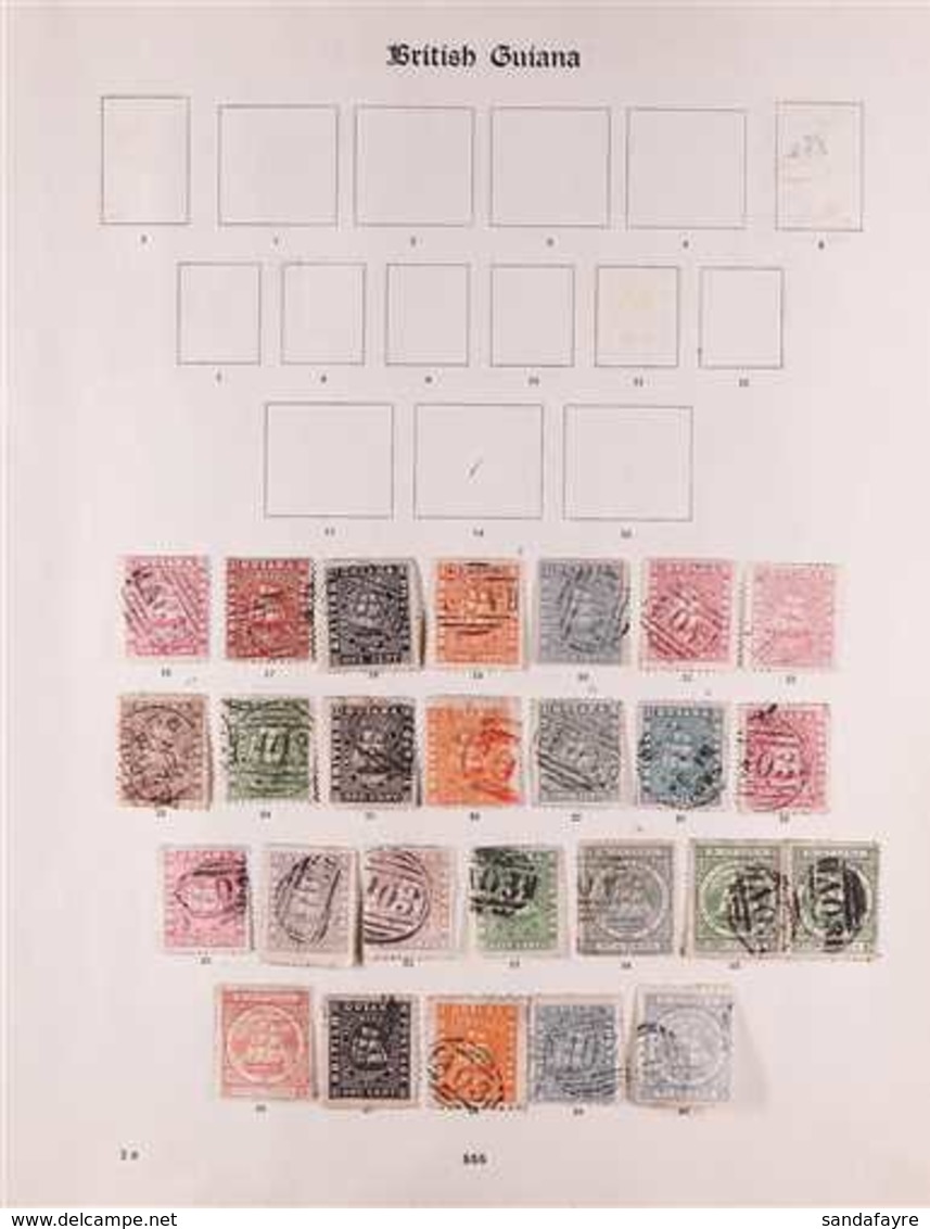 1860 - 1926 TREMENDOUS COLLECTION ON "IMPERIAL" ALBUM PAGES. A Mint & Used Collection Of The Perforated Stamps On 6 SG " - British Guiana (...-1966)