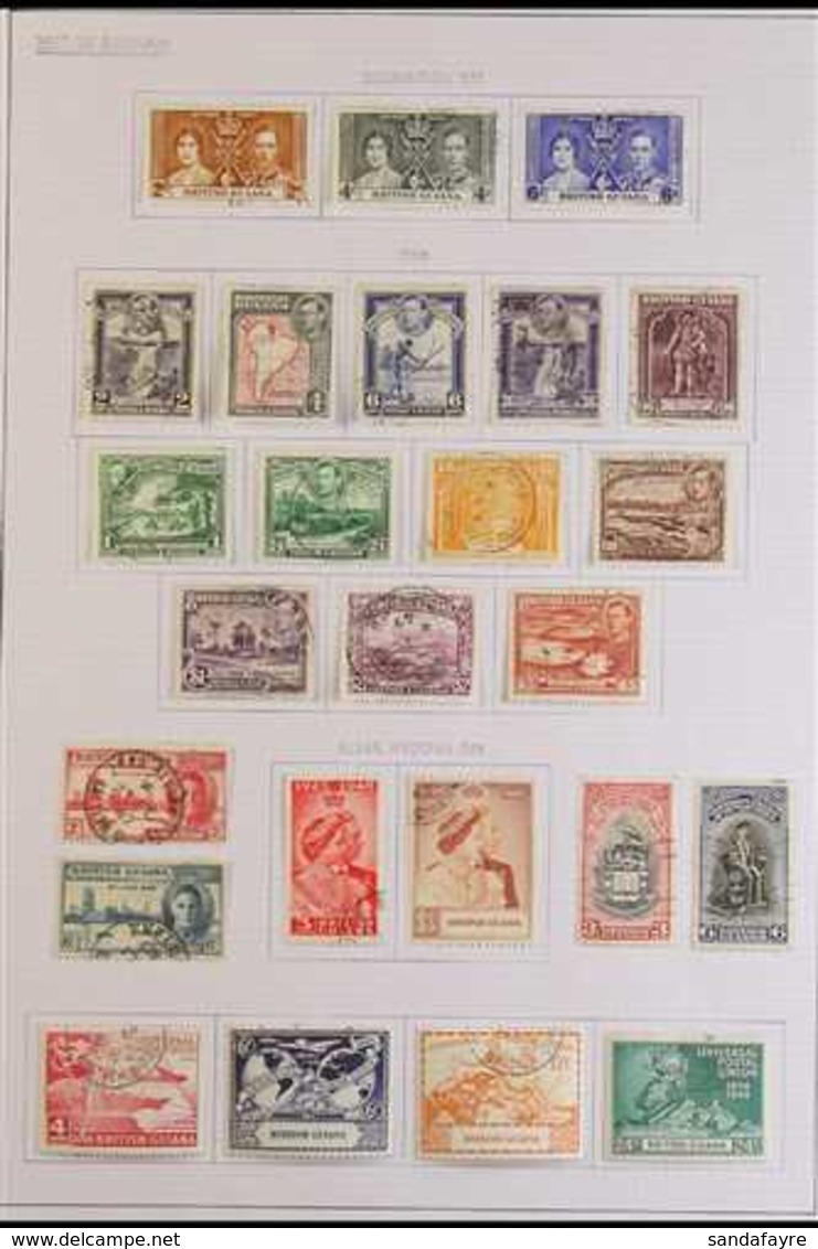 1937-54 FINE USED COLLECTION A Complete Basic Collection From 1937 Coronation To The 1954 QEII Definitive Set, SG 305/34 - British Guiana (...-1966)