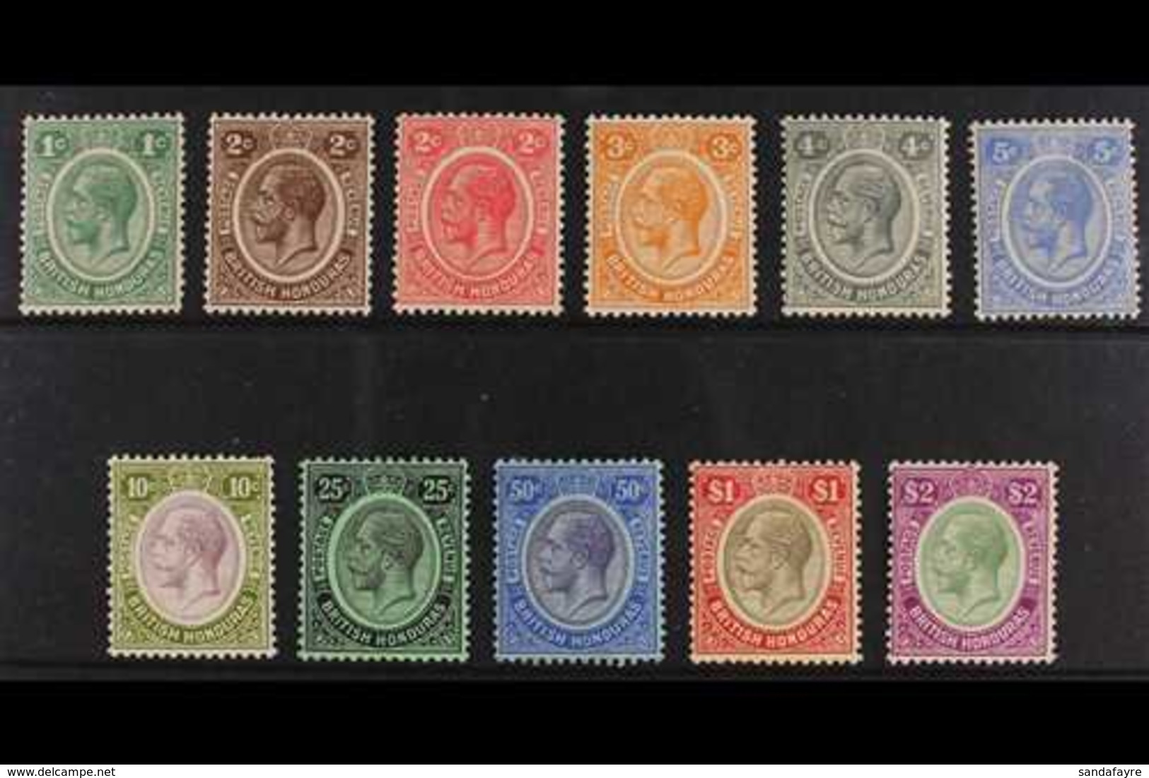 1922-33 KGV Watermark SCA Complete Set, SG 126/37, Fine Mint, Fresh Colours. (11 Stamps) For More Images, Please Visit H - British Honduras (...-1970)