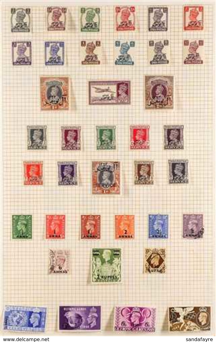 1944-1960 COMPREHENSIVE COLLECTION On Leaves, All Different Mint & Used Stamps, Almost COMPLETE, Includes Muscat 1944 Po - Bahrain (...-1965)