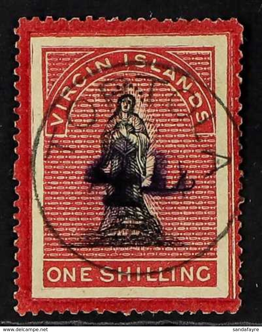 1888 4d On 1s Black And Rose Carmine On White Paper, SG 42d, Superb Used With Central Tortola Cds Cancel. For More Image - British Virgin Islands