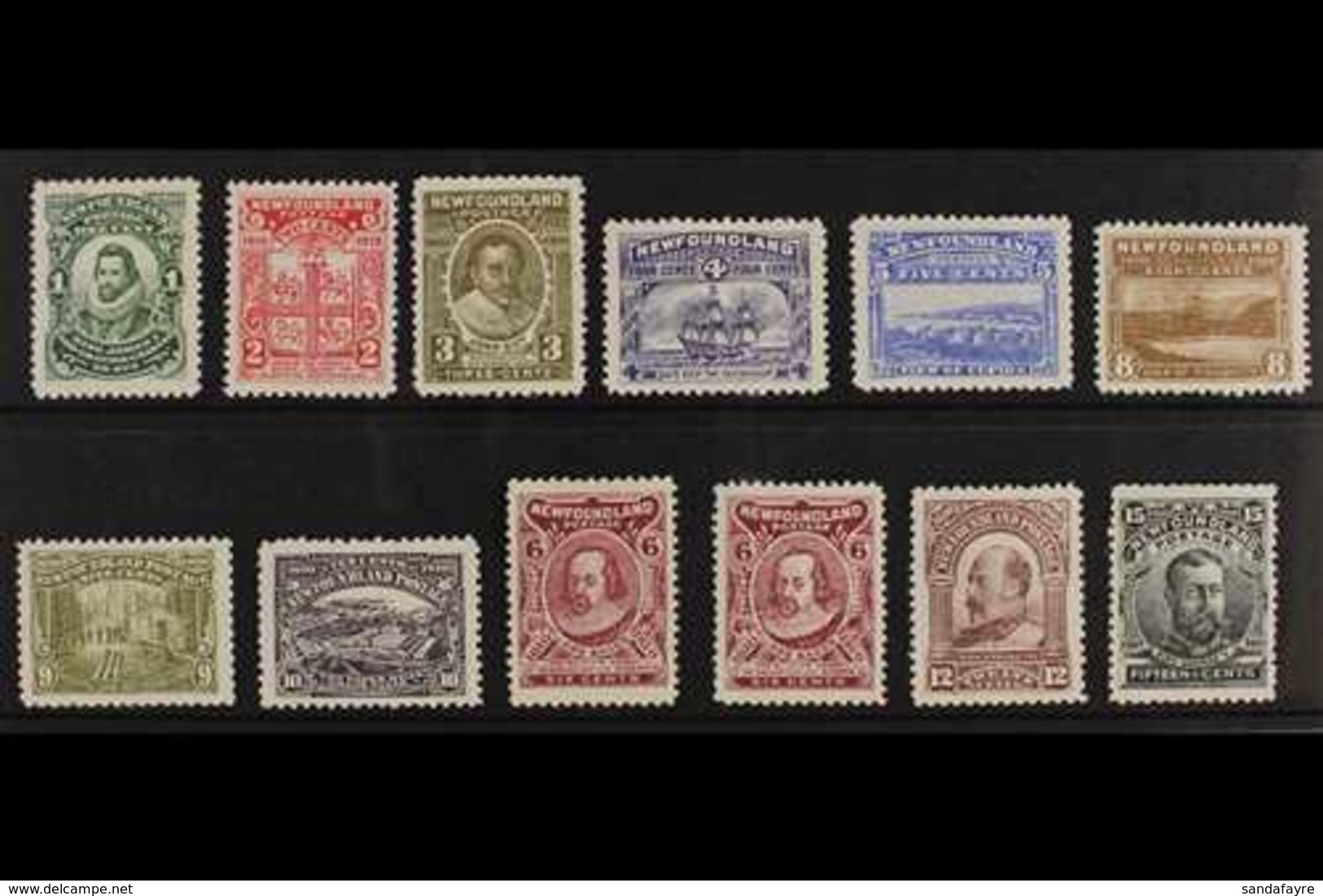 1910 John Guy Tercentenary Lithographed Perf 12 Complete Set Including 6c Both Types (Unitrade 87/97, SG 95/105 & 100a), - Other & Unclassified