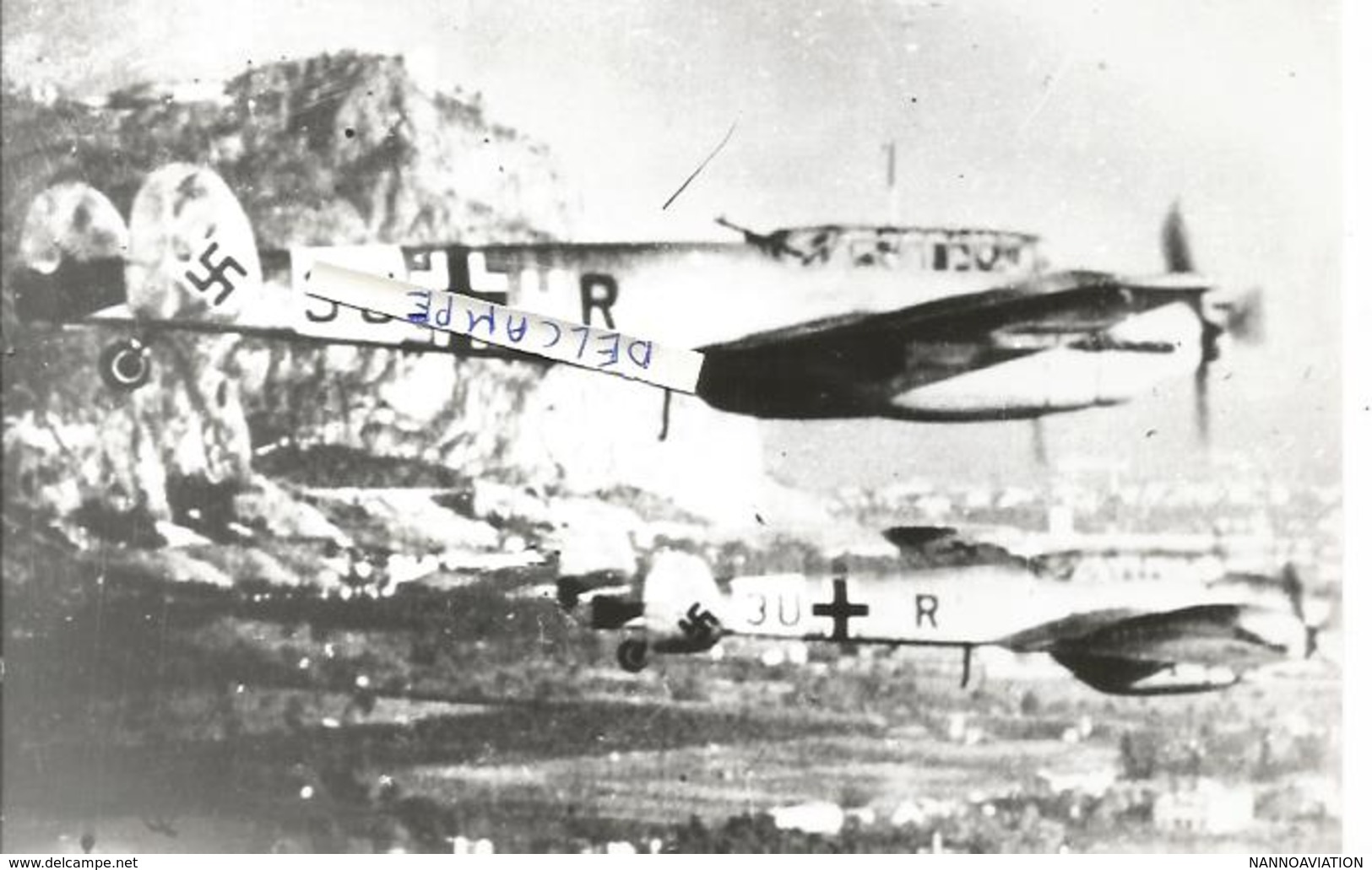 PHOTO AVION MESSERSCHMITT ME 111 DU ZG 26 EN VOL  ARCHIVE CUICH 17X11CM - Aviation