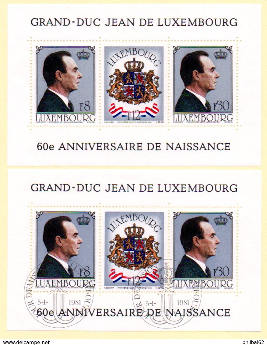 Luxembourg 1981. Grand Duc Jean De Luxembourg BF N° 13 X 2 - Usati