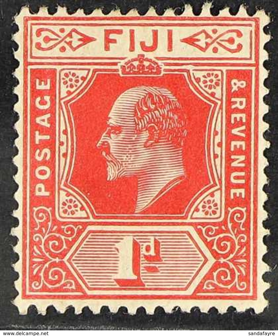 1906-12 1d Red With DAMAGED FRAME AND CROWN, SG 119a, Mint, Some Gum Wrinkles. Cat £350 For More Images, Please Visit Ht - Fiji (...-1970)
