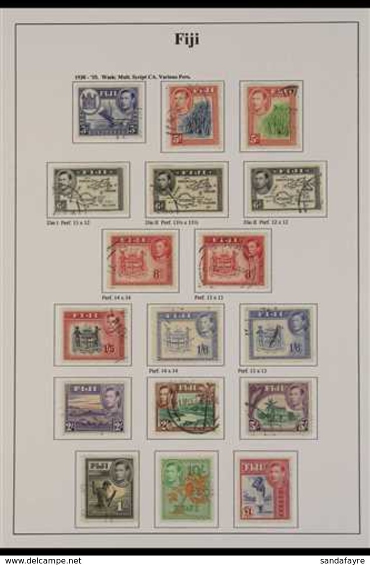 1938-55 KGVI FINE USED COLLECTION. A Neatly Presented Fine Used Collection That Includes The 1938-55 Pictorial Definitiv - Fiji (...-1970)
