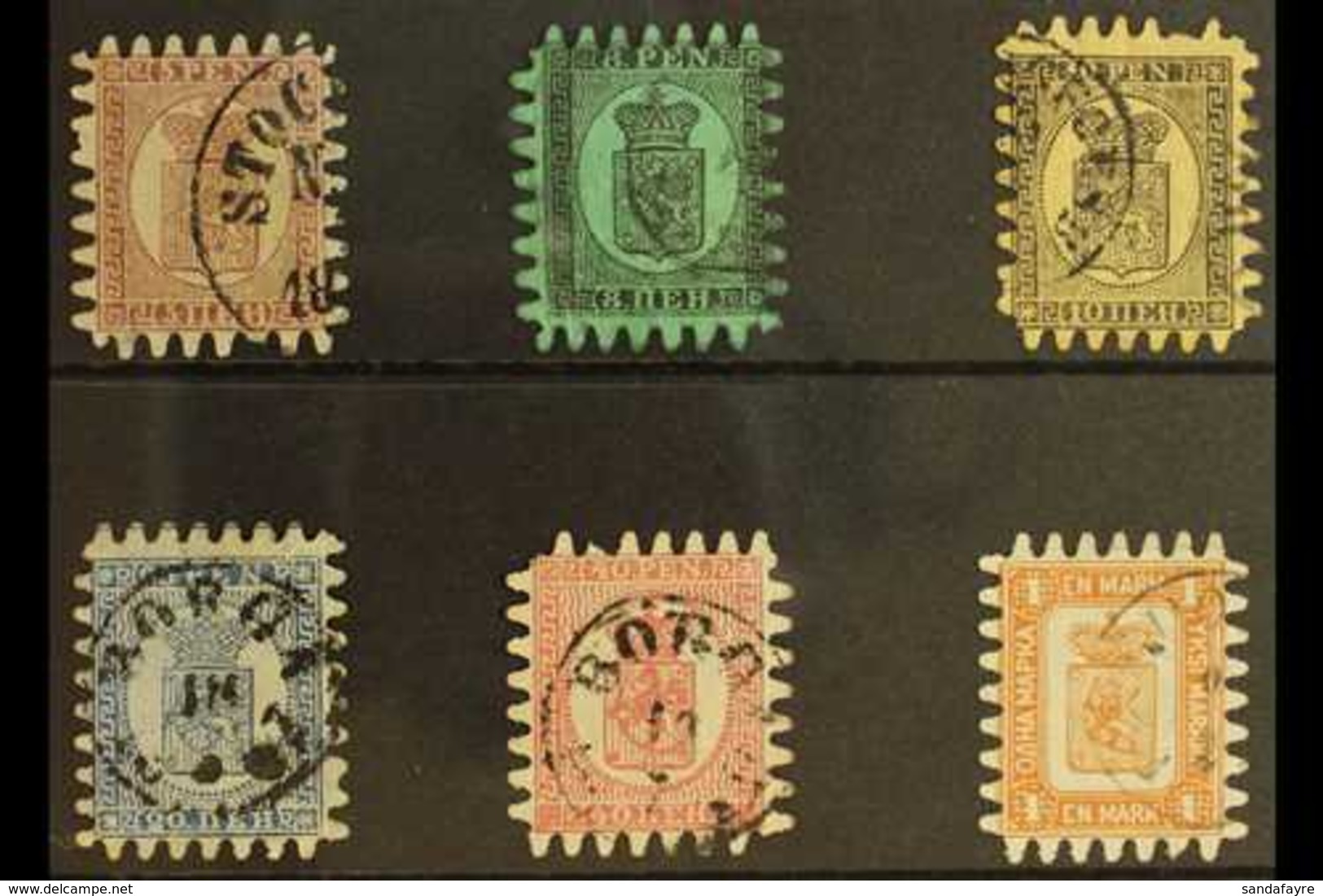 1866-74 SERPENTINE ROULETTES An Attractive Used Group With One Of Each Value Represented, Between Michel 5 And 10, Inclu - Other & Unclassified