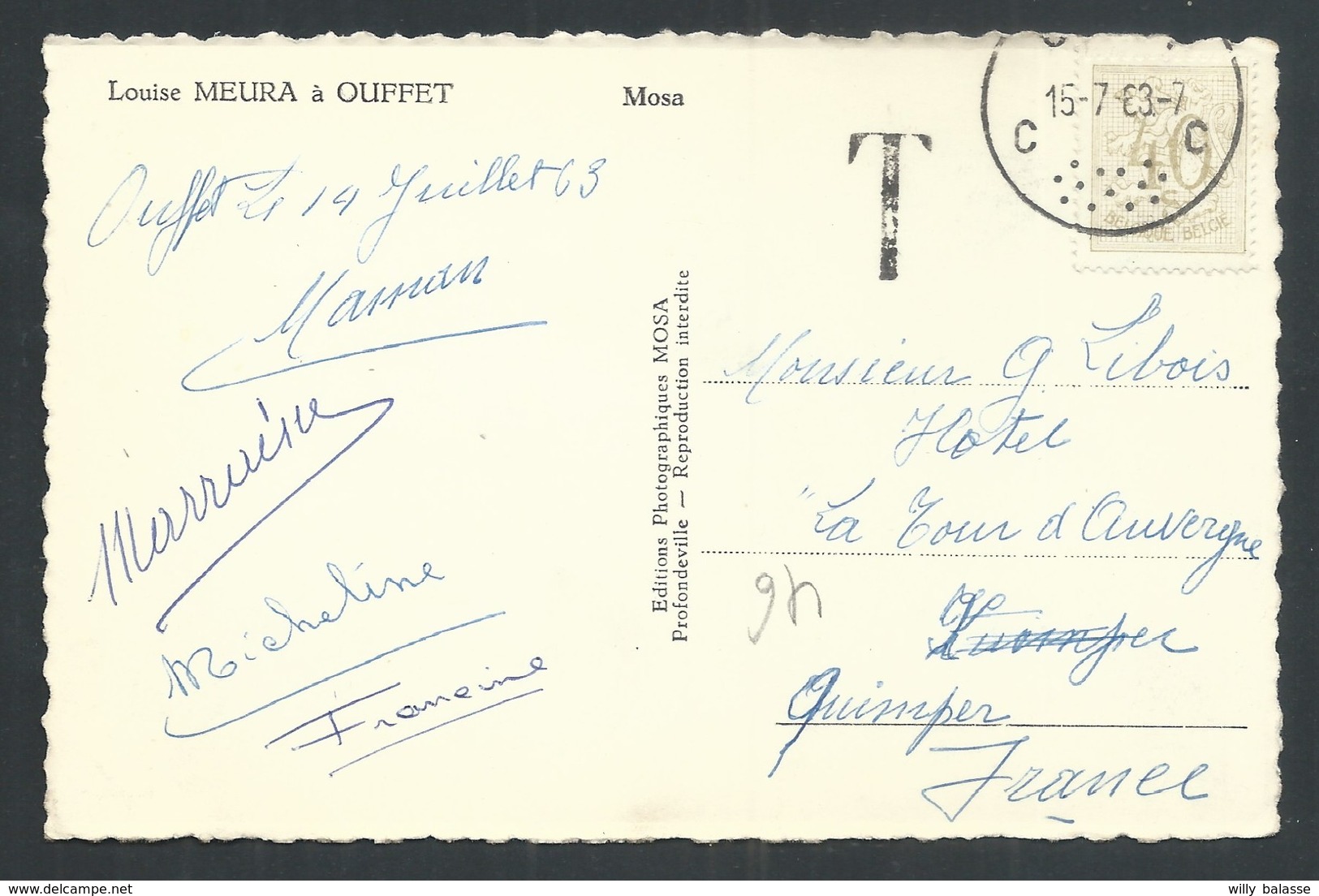 +++CPA - OUFFET - Rue De La Haire - Cachet Taxe  // - Ouffet