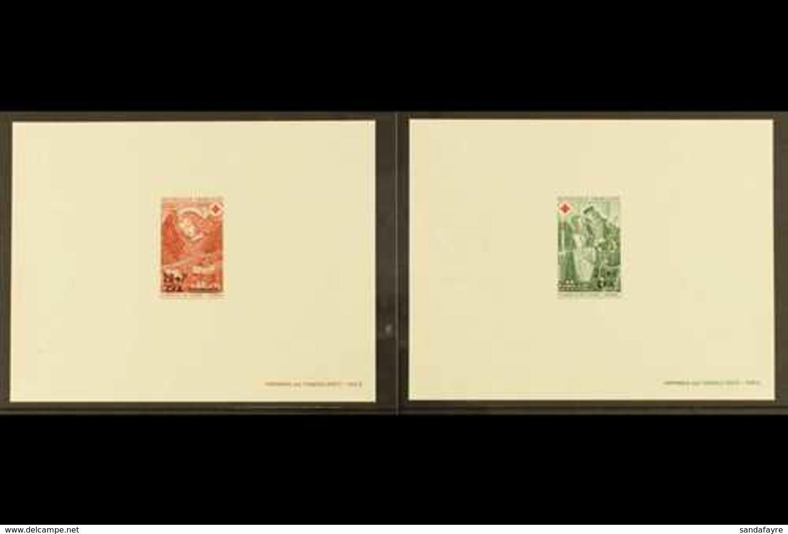REUNION 1970 Red Cross EPREUVES DE LUXE Complete Set, Yvert 391/92, Very Fine & Fresh Condition. (2 Epreuves) For More I - Other & Unclassified