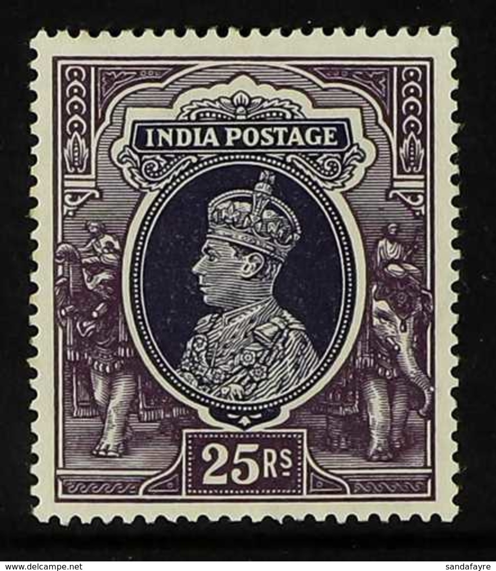 1937-40 KGVI 25r Slate-violet And Purple (Top Value), SG 264, Very Fine, Lightly Hinged Mint. For More Images, Please Vi - Other & Unclassified