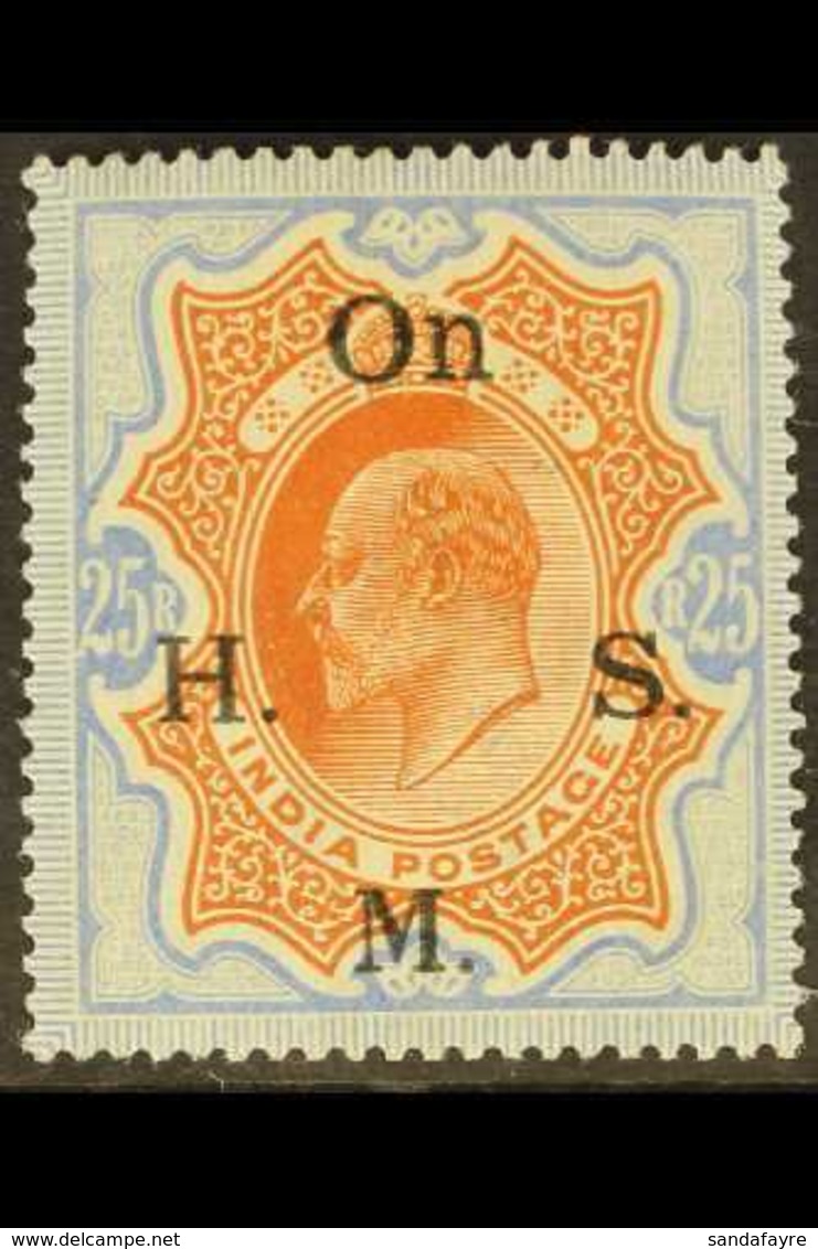 OFFICIAL 1909 25r Brownish Orange And Blue, SG O72, Fine Mint. For More Images, Please Visit Http://www.sandafayre.com/i - Other & Unclassified