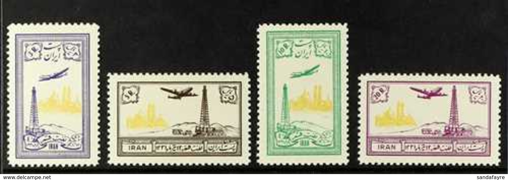 1953 Air Post "Discovery Of Oil" Set, Scott C79/82, SG 1003/1006, Never Hinged Mint (4 Stamps) For More Images, Please V - Iran