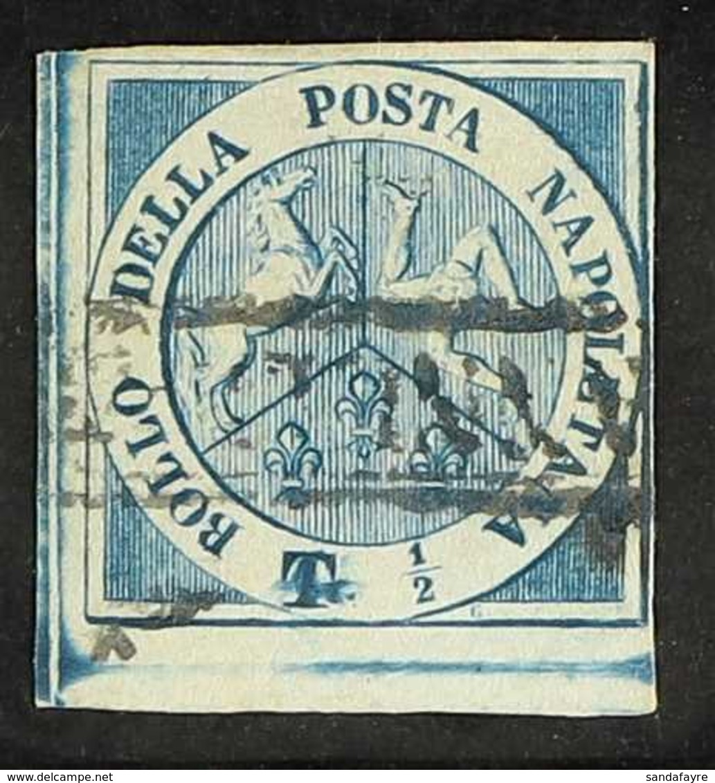 NAPLES 1860 ½t Blue "Trinacria", Sass 15, A Very Fine Used With Clear To Huge Margins All Round, Crisp Engraving And Ful - Unclassified