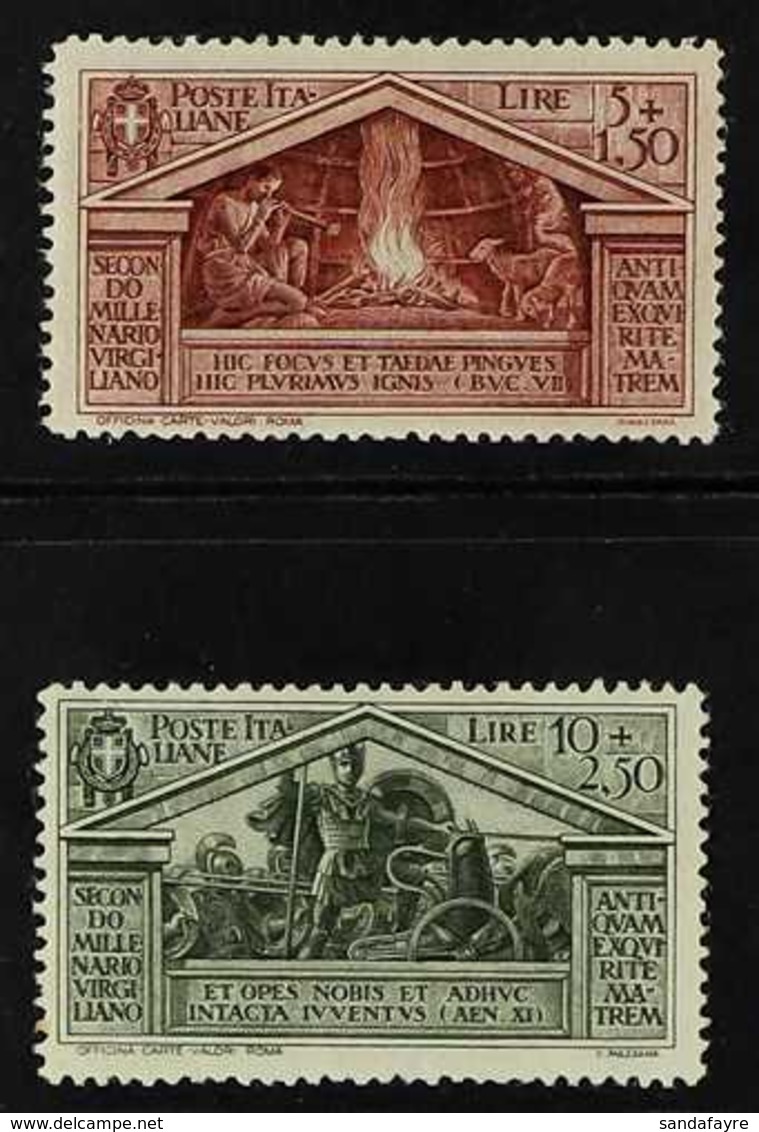 1930 VIRGIL 5L+1L50 Lake-brown And 10L+2L50 Grey-green (Sass 289/90, SG 297/98), Never Hinged Mint. (2 Stamps) For More  - Unclassified