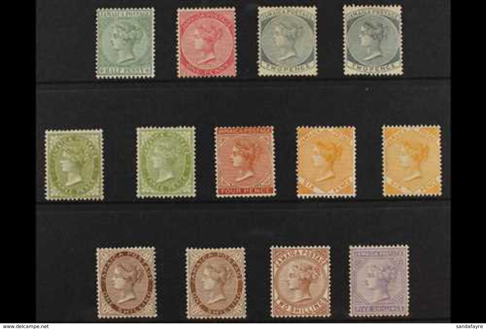 1883-97 FINE MINT GROUP On A Stock Card, Includes 1883-97 ½d, 1d Rose, 2d Grey, 2d Slate, 3d (x2 Shades), 4d, 6d (x2 Sha - Jamaica (...-1961)