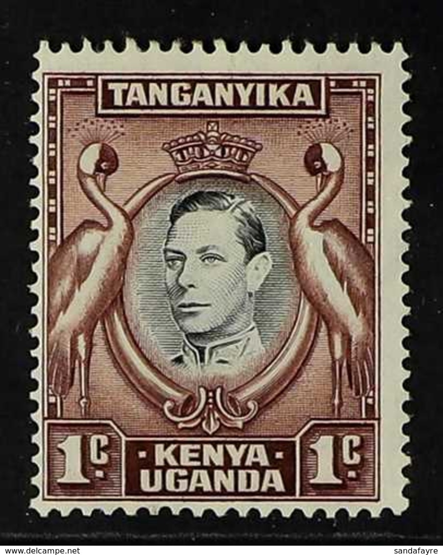1938-54 1c Black & Chocolate-brown Perf 13¼x13¾ With 'A' OF 'CA' MISSING FROM WATERMARK Variety, SG 131ab, Fine Mint, Fr - Vide