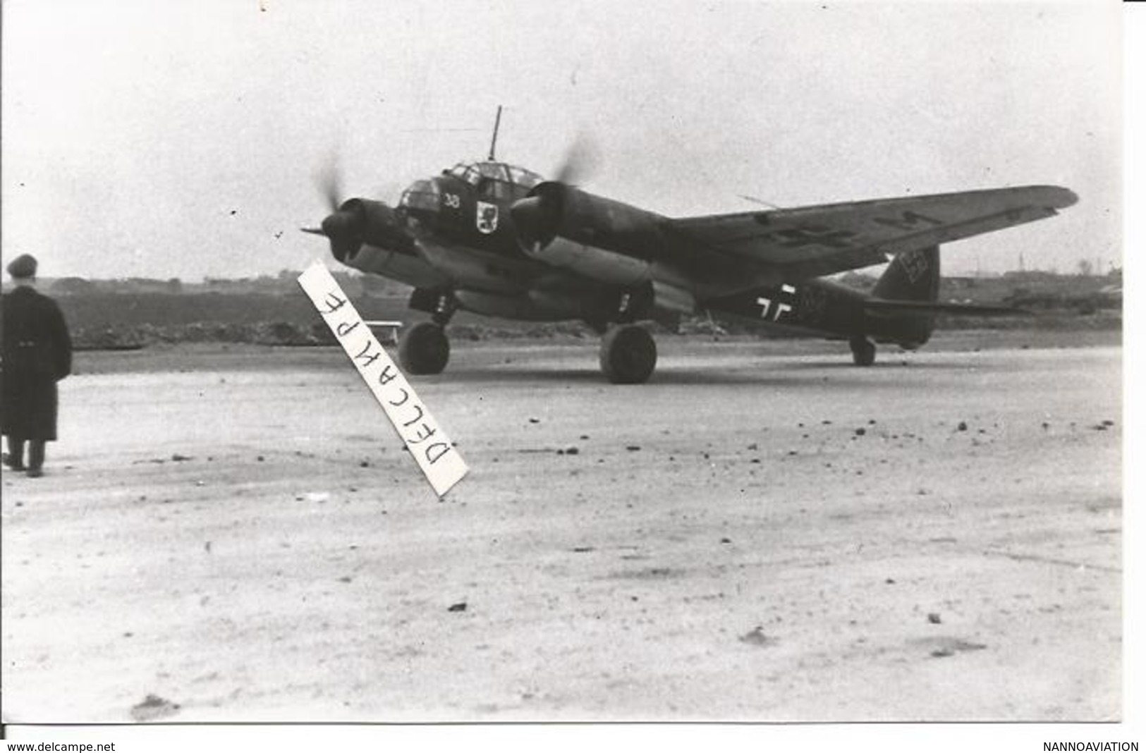 PHOTO AVION JUNKER JU 88 A-10 LG1 STAB  DE FLIEGERKRP ? IV KSS GRIEFEN A ORLEANS 1940  17X10CM - Aviazione