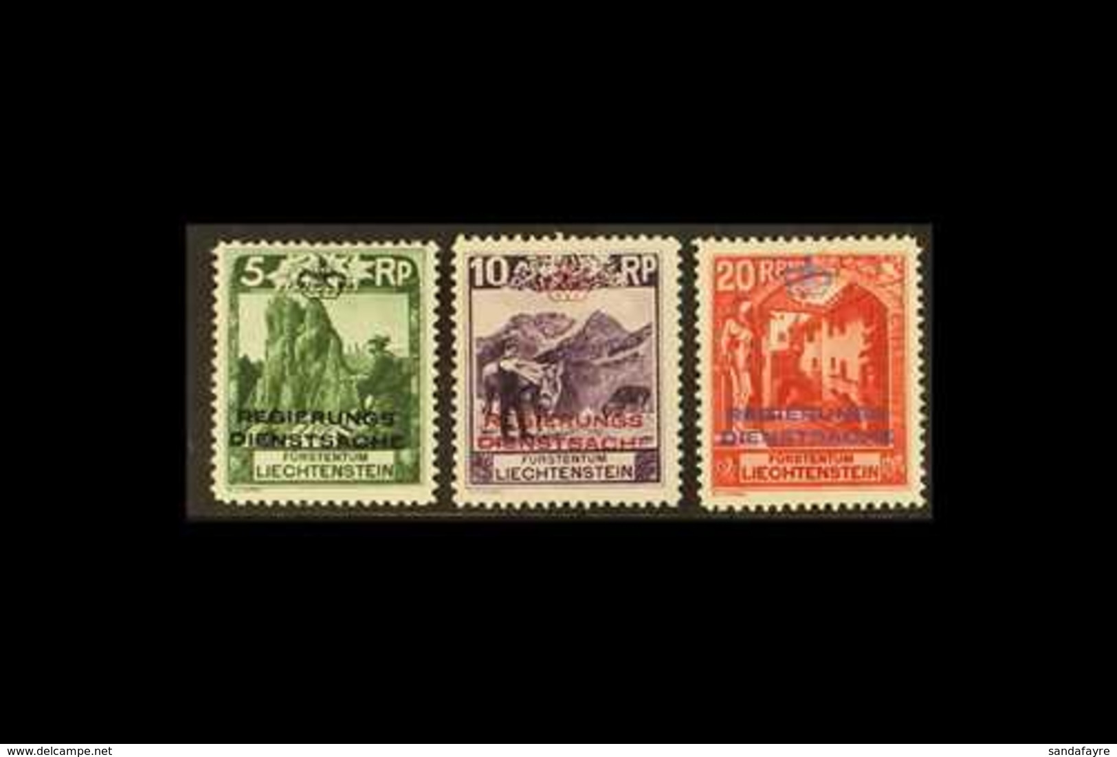 OFFICIALS 1932 5rp, 10rp & 20rp Perf.11½, Mi 1B/3B, Very Fine Mint (3 Stamps). For More Images, Please Visit Http://www. - Other & Unclassified