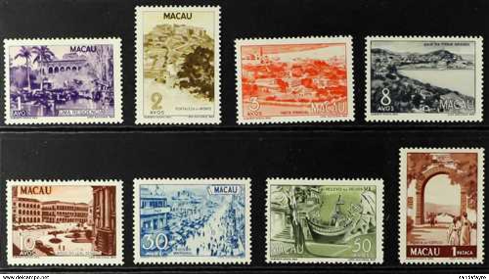 1950-51 Views New Colour Set, SG 427/34, Scott 341/47A, Never Hinged Mint (8 Stamps) For More Images, Please Visit Http: - Other & Unclassified