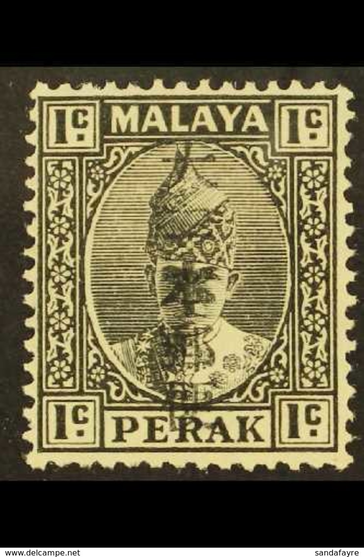 GENERAL ISSUE. 1942-44 Perak 1c Black With Overprint With SIDEWAYS SECOND CHARACTER, SG J272a, Very Fine Mint. For More  - Other & Unclassified