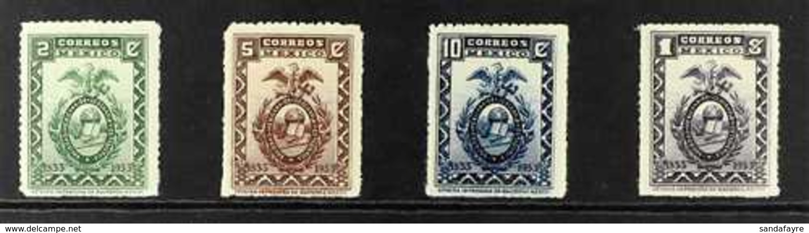 1933 Mexican Society Of Geography & Statistics Set, Scott 684/87, Never Hinged Mint (4 Stamps) For More Images, Please V - Mexico