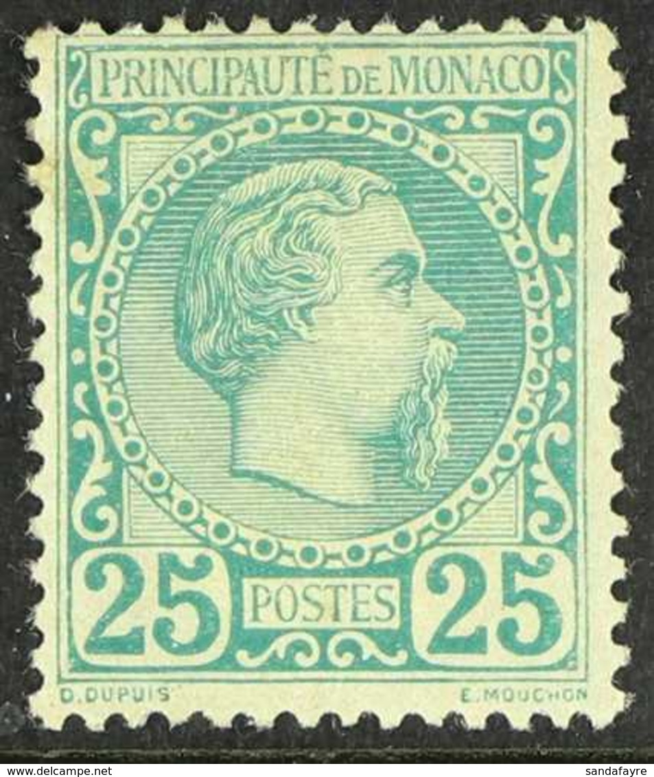 1885 25c Blue-green, SG 6, Yvert 6, Fine Mint With Good Colour. Cat €1000+ For More Images, Please Visit Http://www.sand - Other & Unclassified
