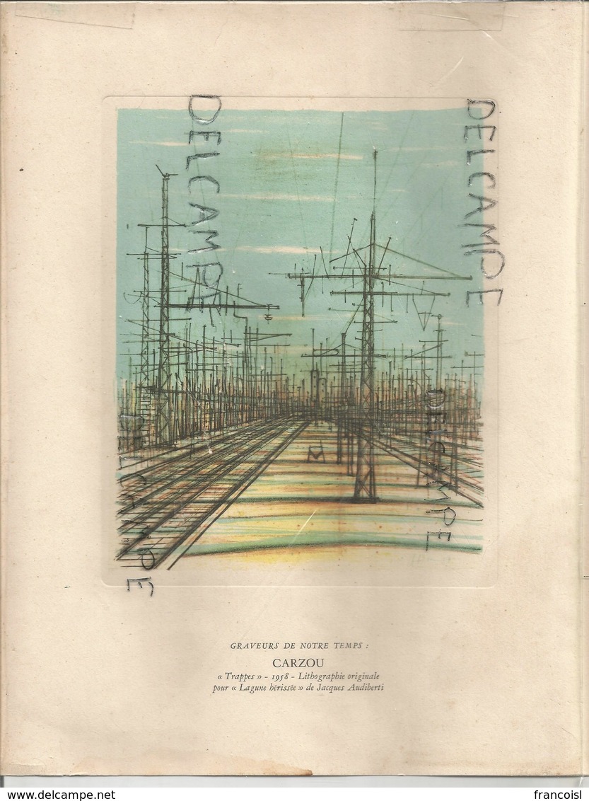 Reproduction D'une Gravure De Jean Carzou:" Trappes" 1958. Voies De Chemin De Fer. - Andere & Zonder Classificatie