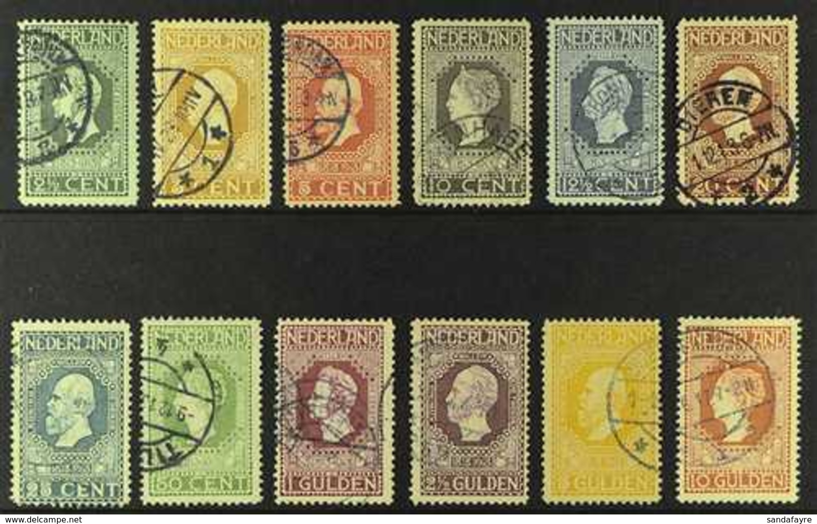 1913 Centenary Of Independence Complete Set (NVPH 90/101, SG 214/25, Michel 81/92), Very Fine Cds Used. (12 Stamps) For  - Other & Unclassified