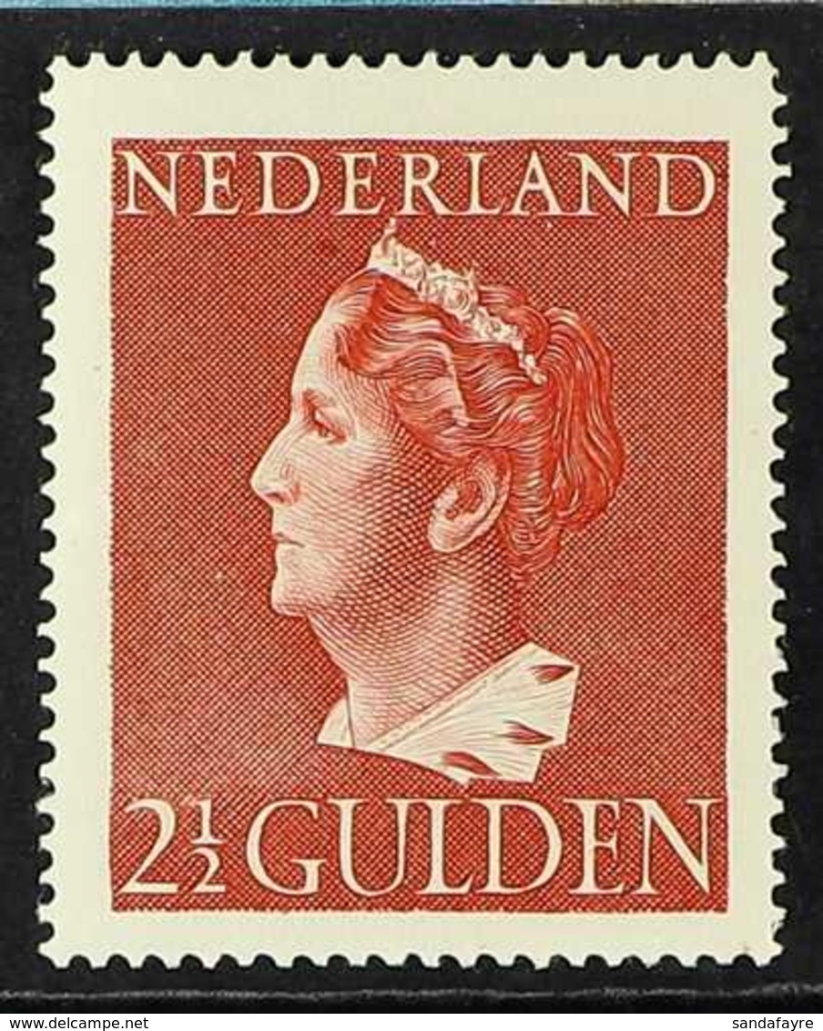 1946 Queen Wilhelmina 2½g Brownish Red , Mi 454, NVPH 347, SG 617, Never Hinged Mint. For More Images, Please Visit Http - Other & Unclassified