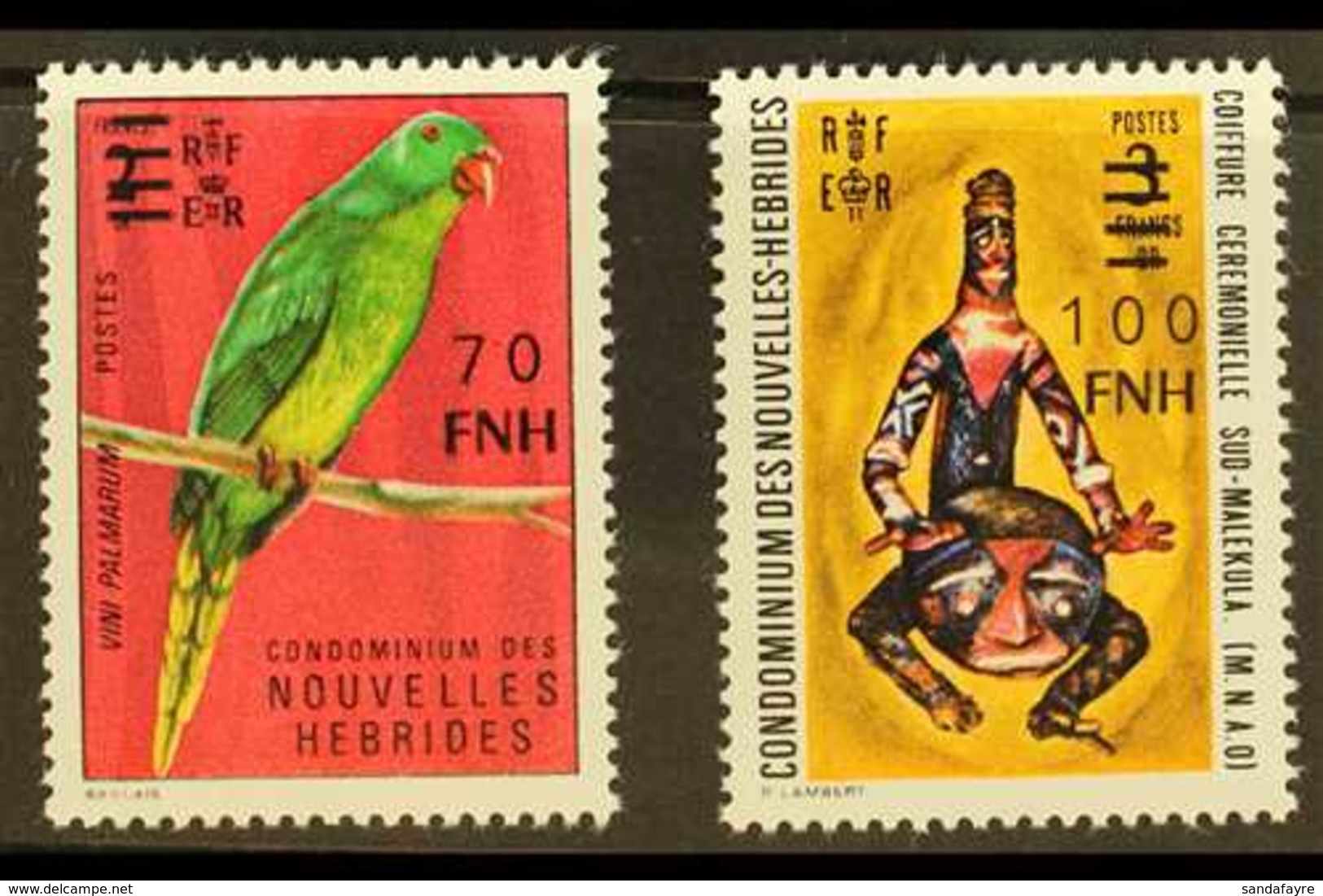 FRENCH: 1977-78 Local Surcharged Unissued 70f And 100f (see SG Footnote After F255), Fine Mint Never Hinged. (2) For Mor - Other & Unclassified