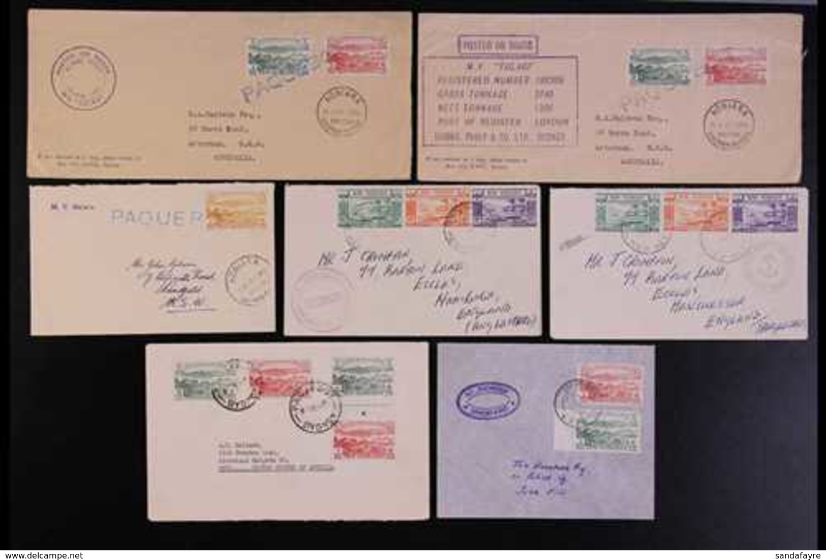 PAQUEBOT MAIL 1958-63 Range Of Covers Bearing New Hebrides Stamps, With 1958 Paquebot Sydney Cds's, 1958 From Vila With  - Other & Unclassified