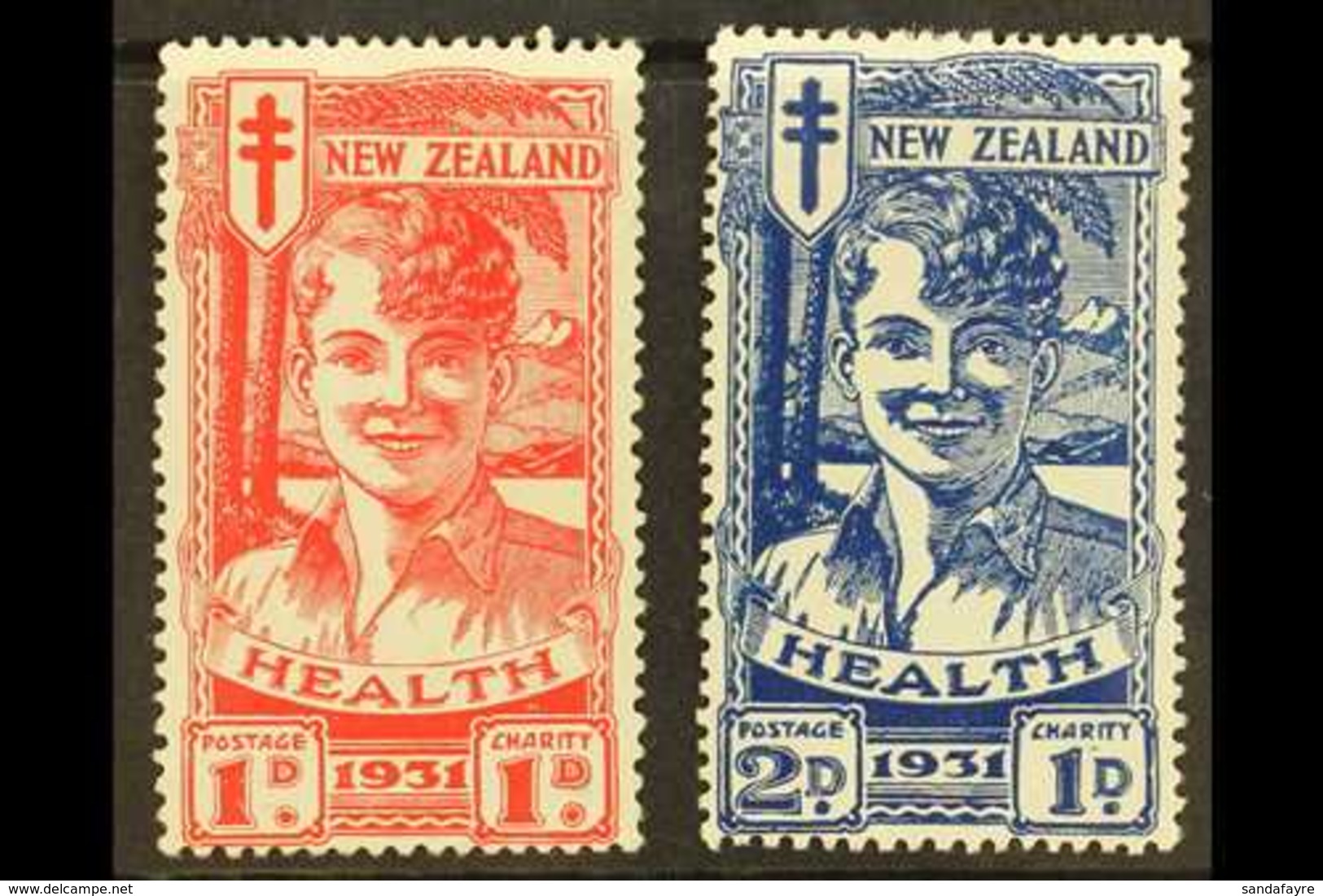 1931 Health "Smiling Boy" Set, SG 546/547, Fine Mint. (2) For More Images, Please Visit Http://www.sandafayre.com/itemde - Other & Unclassified