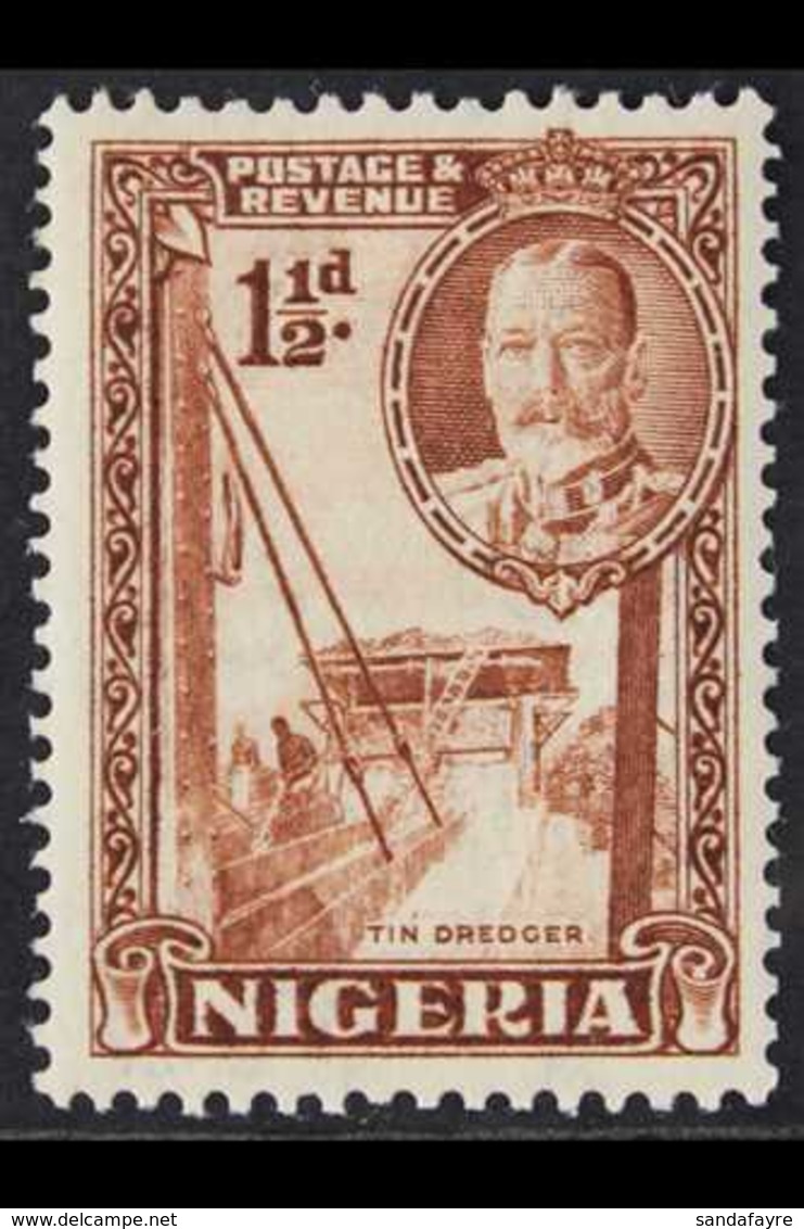 1936 1½d Brown Perf 12½ X 13½, SG 36a, Fine Mint For More Images, Please Visit Http://www.sandafayre.com/itemdetails.asp - Nigeria (...-1960)