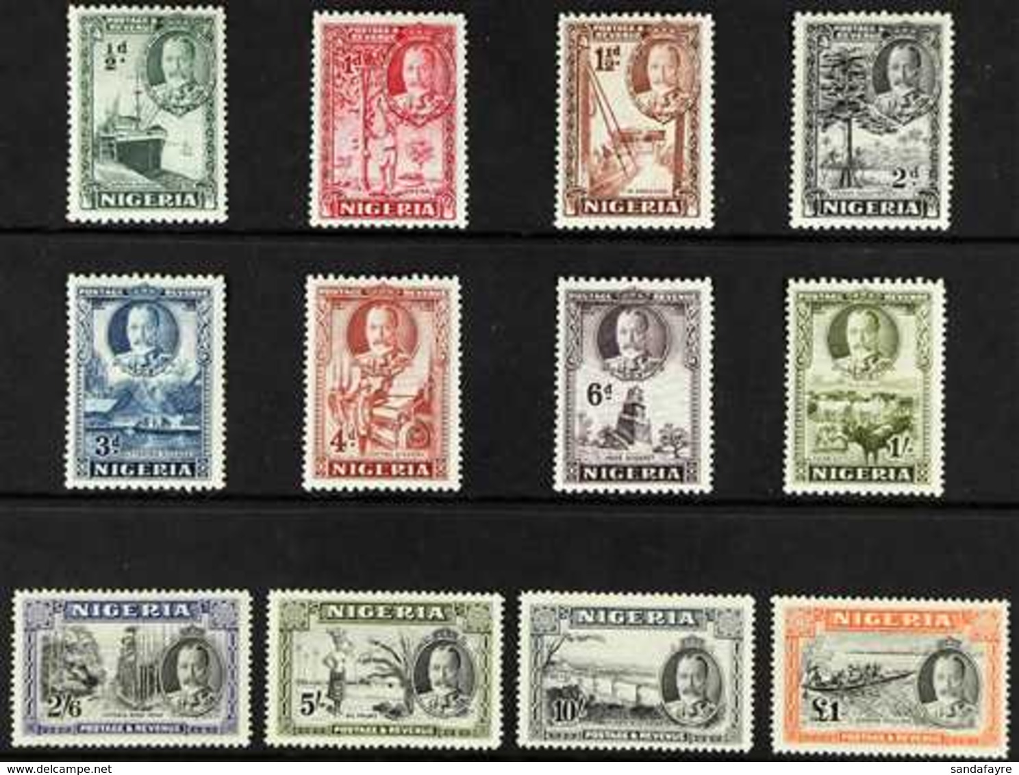 1936 Pictorials Complete Set, SG 34/45, Very Fine Mint, Very Fresh. (12 Stamps) For More Images, Please Visit Http://www - Nigeria (...-1960)