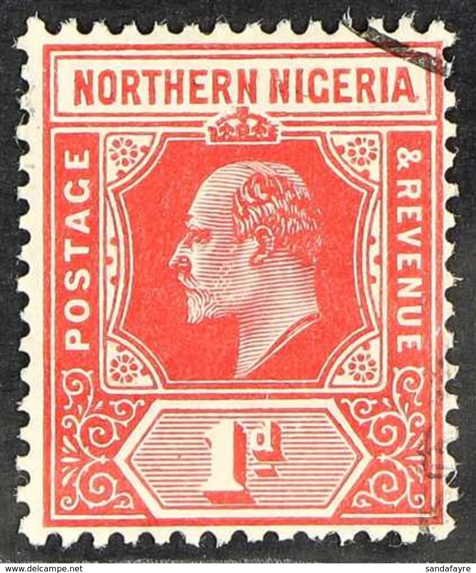 1910-11 1d Carmine With DAMAGED FRAME AND CROWN, SG 29a, Very Fine Used. For More Images, Please Visit Http://www.sandaf - Nigeria (...-1960)
