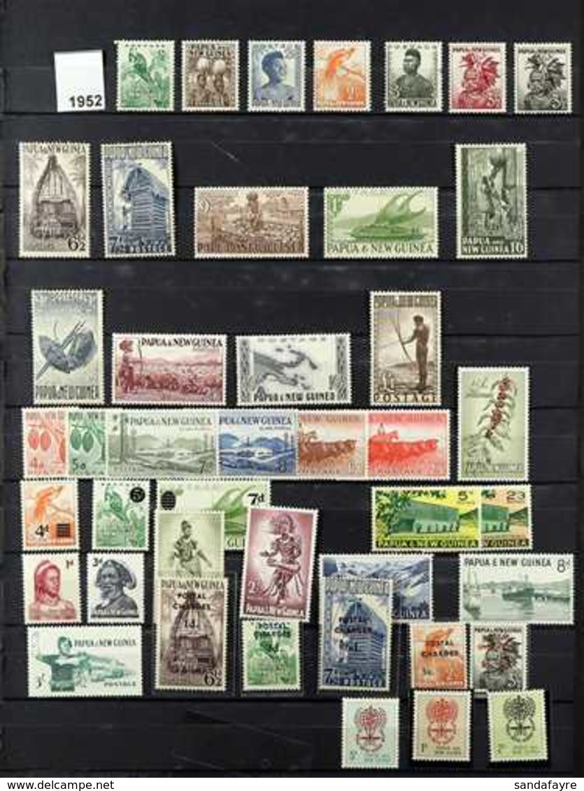 1952-1975 COMPREHENSIVE MINT & NHM COLLECTION On Stock Pages, All Different, Virtually COMPLETE For The Period, Some Sta - Papua New Guinea